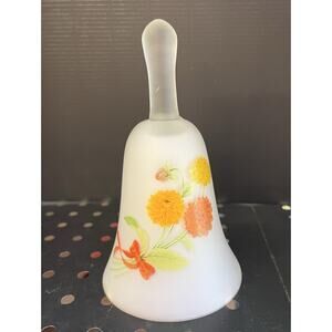 TOSCANY Vintage Dahlia Flower Frosted Glass Bell B251823